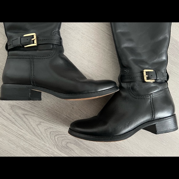 Michael Kors black & brown riding boots - Picture 3 of 7